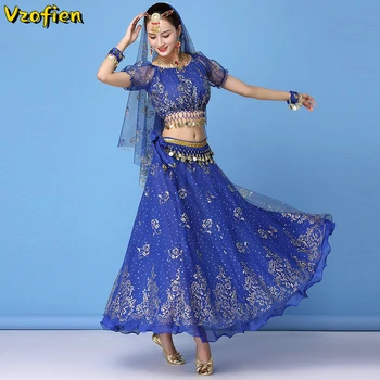 Oryantal Dans Giyim Seti Sahne Performansı Dansçı Giyim Kadın Bollywood Dans Elbise Oryantal Hint Dans Yarışması Setleri  10