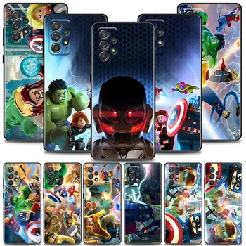 Marvel Avengers Oval Karikatür Durumda Samsung A51 A12 A52 A21s A71 Telefon Kabuk İçin Galaxy A32 A31 A02s A72 A11 A41 A22 A03s Kapak  10