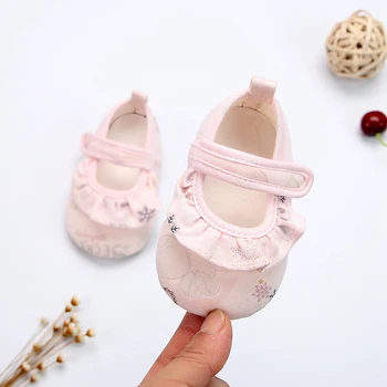 Bebek Kız Ayakkabı Kar Tanesi Baskı Kaymaz Ev Rahat Çocuk Terlik Prenses pembe ayakkabı  10