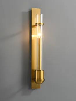 Antika Uzun Cam duvar lambası LED aydınlatma Ayna Led duvar aplikleri koridor Otel için büyük altın duvar ışık Led Arandela  10