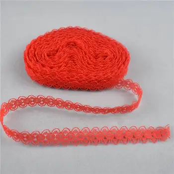 10 metre güzel Kırmızı dantel şerit 14mm geniş afrika dantel kumaş DIY İşlemeli Net dantel süslemeler dikiş Dekorasyon  1