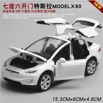 Tesla modelx90 araba modeli 1: 32 simülasyon alaşım araba modeli dönüş kuvvet araba araba çocuklar için oyuncak araba Doğum Günü Yeni Yıl hediye  10
