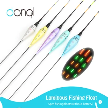 DONQL 5 adet/grup LED ışıklı elektronik balıkçılık şamandıra renkli ışık yüksek kaliteli gece balıkçılık şamandıra pil olmadan  10