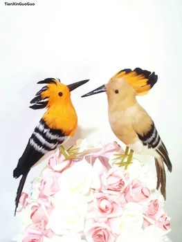 güzel tüyler Hoopoe kuş sert modeli büyük 30 cm,bahçe dekorasyon süsler oyuncak s1475  10