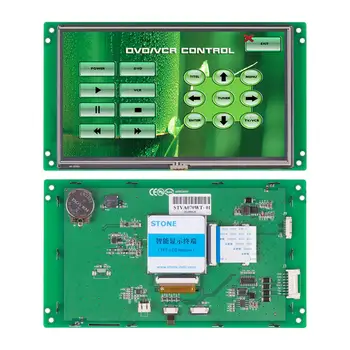 Dokunmatik Panel TFT LCD Ekran 7.0 inç Denetleyici + RS232 UART Portu Desteği ile Herhangi Bir Mikrodenetleyici  0