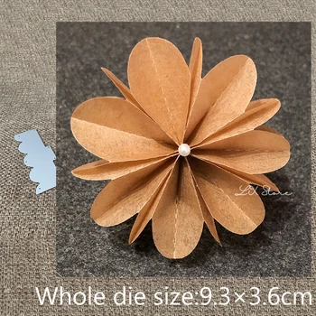 Yeni Tasarım Zanaat Metal Kesme Die die keser Katlanır yıldız çiçek dekorasyonu karalama defteri Albümü Kağıt Kartı Zanaat Kabartma kalıp kesim  0