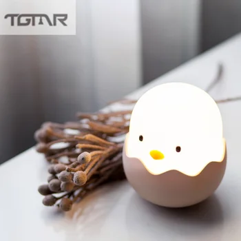 YENİ LED Yumurta Kabuğu Silikon Gece Lambası Karikatür Başucu Göz Koruması Masa Lambası USB Şarj Kademesiz Karartma Atmosfer Lambası  10