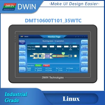 DWIN Endüstriyel Linux Akıllı Ekran 10.1 İnç 1024 * 600 IPS Kapasitif Dokunmatik Panel QT Çevre RS232 ve RS485 Desteklenen  1