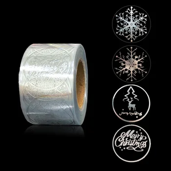 500 ADET/rulo Çok Tarzı Noel Dekorasyon Sızdırmazlık Etiket Çıkartmaları Hediye Paketleme Malzemeleri  10