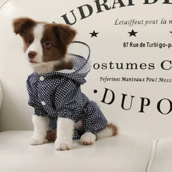 Moda Ceket Ropa Perro Nefes Köpek Giysileri Küçük Orta Büyük Köpekler için Impermeables Para La Lluvia Yağmurluklar Mascotas  5
