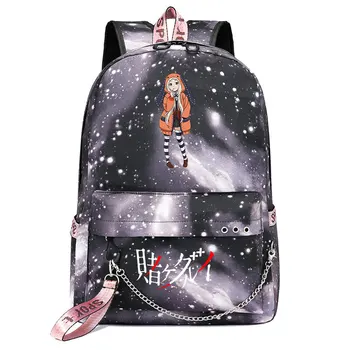 Anime Kakegurui genç çocuklar için sırt çantası Öğrenci Seyahat Çantası USB Şarj Zincir Paketi Laptop Sırt Çantası Sırt Çantası Mochila  10