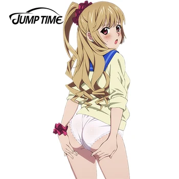 JumpTime 13cm x 5.6 cm Araba Sticker Süper Seksi Anime Güzellik Strike Kan Aiba Asagi Oto Motor Dekoratif Komik Araba Çıkartması  10