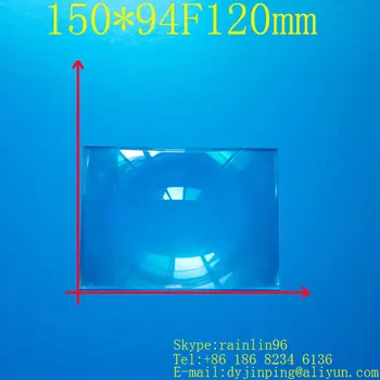 sıcak Dikdörtgen Fresnel Lens 150 * 94mm odak uzaklığı 120mm DIY projektör iyi seçin lens desteği Özel yapılmış  3