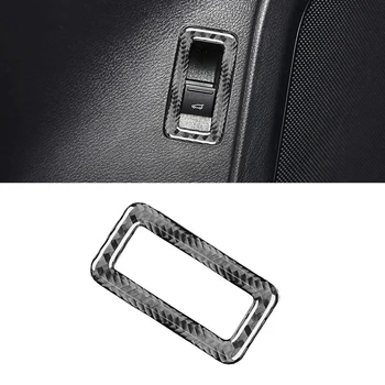 Karbon Fiber Araba Arka Bagaj Bagaj Kapağı Anahtarı Çerçeve Dekorasyon Kapak Trim Sticker Volkswagen Touareg 2011-2018 İçin araba aksesuarları  10