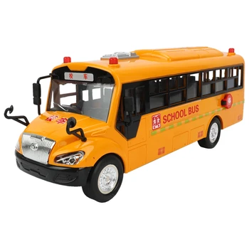 Büyük Boy Çocuk Okul otobüsü oyuncak Modeli Atalet araba ses ışığı İle Çocuklar İçin Oyuncak doğum günü hediyesi  10