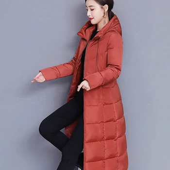 6 Renk Kış Yeni Pamuk Ceketler Kadınlar İçin 2022 Uzun Kalınlaşmak dolgulu giysiler Kadın Zarif Rahat Pamuklu Ceket Kadın M ~ 5xl  5