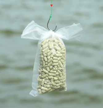 50 Adet/torba PVA Su Çözme PVA Çanta Sazan Balıkçılık Malzemesi Mücadele Hızlı Suda Çözünür Katı Yem Çanta Yem Atma  10