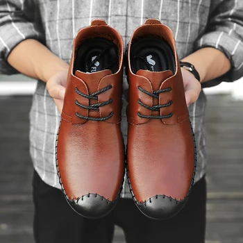 de hombre ayakkabı satış moda yeni zapatos rahat cuero erkek bahar sapatos erkekler Rahat 2020 nefes rahat siyah sapato  10