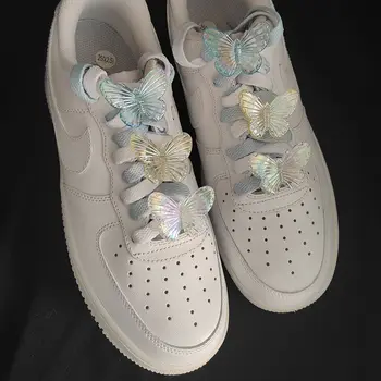 Ins Popüler Güzel dekoratif kelebek Sneaker Charrms Zarif Aksesuarları Süsleme Sneakers DIY ayakkabı Takılar Tasarımcı  5