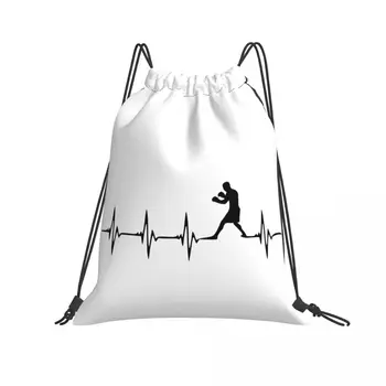 İpli çanta spor çanta boksör kalp atışı boks komik grafik sırt çantası 
pugilism Sırt Çantası Komik Yenilik  10