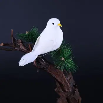 Pluma De Espuma 3D Para Niños, Juguete De Simulación De Pájaro, Ideal Para Decorar Bodas Y El Hogar, Color Blanco, 1 Unidad  4