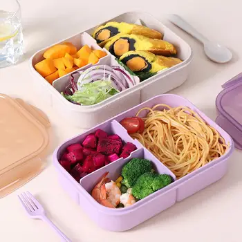 Bento Kutusu Sızdırmaz 3 Bölmeli Plastik Aile Gıda Saklama Kabı Ofis için  3