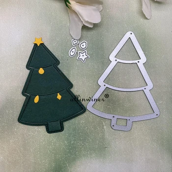 Noel ağacı dekorasyon Metal Kesme Ölür Şablonlar için Kalıp Kesim DIY Scrapbooking Albümü Kağıt Kartı Kabartma  5