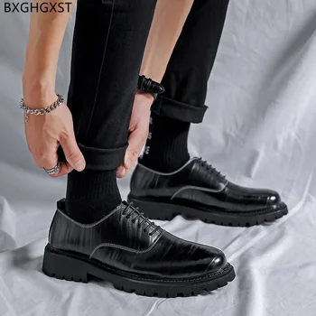 Siyah Elbise Ayakkabı M E N Tasarımcı Oxford Ayakkabı Erkekler için 2022 Resmi ofis Ayakkabı Erkekler Chaussure Homme Zapatos De Hombre Sapato  10