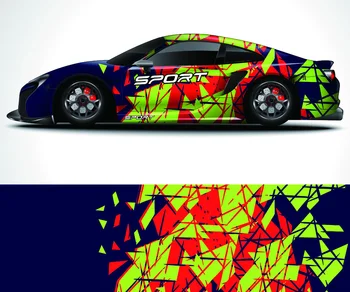 Parça Desen Vinil Şal Modern Tasarım Vektör Görüntü Araba Tam Wrap Sticker Dekoratif Araba Çıkartması Araba Yarışı Grafik Çıkartması  10