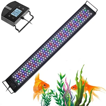 8 Renk Otomatik Açık Kapalı akvaryum ışığı Tam spektrum balık tankı ışık Zamanlayıcı ile Su bitkileri için Gündoğumu Günbatımı LED Lamba RGBW Bitki  5