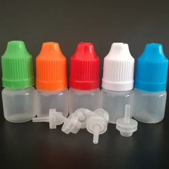 200 adet 3ML PE Plastik Sıkılabilir Damlalık Şişesi İle Çocukların Açamayacağı Kap Ve İnce İpuçları Boş E-sıvı Doldurulabilir Şişeler  5