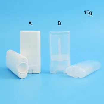 30x15g Beyaz Şeffaf Boş Plastik Oval Dudak Balsamı Parlak Tüp Deodorant Konteyner Ruj Mum Boya Chapstick Ev Yapımı Dudak Balsamı  5