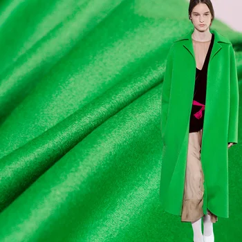 Parlak Yeşil Parlak Kaliteli Kaplama Kaşmir Yün Kumaşlar Malzemeler Kış Kadın Palto Kumaş Ücretsiz Kargo  10