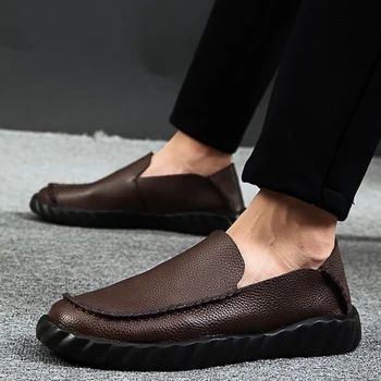 masculino ayakkabı zapatos bahar erkek erkek rahat Erkek rahat eğlence de sneakers hombre sıcak informales düz cuero 2020  5