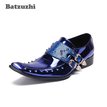 Japon Tipi serseri Ayakkabı Erkekler Resmi Hakiki Deri Elbise erkek ayakkabısı üzerinde Kayma Kare Ayak İş Oxfords Ayakkabı Erkekler için Parti / Balo  5