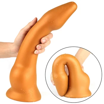 Yumuşak Uzun Anal Plug Büyük Yapay Penis Büyük Popo Fiş Vantuz İle Yetişkin Erotik Seks Oyuncakları Kadın Erkek Prostat Massgae Anüs Dilatör  10