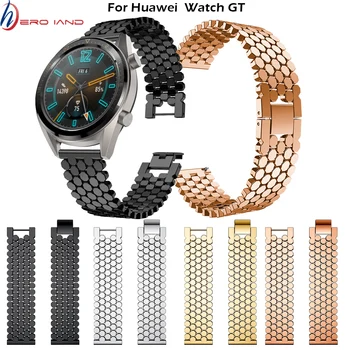 Hero Iand Paslanmaz Çelik Kayış İçin Huawei izle GT Paslanmaz çelik metal smartwatch bileklik band için Huawei izle GT Aktif  10