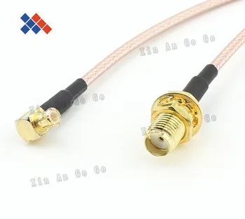  10 adet / grup SMA dişi MCX erkek dik açı konektörü RG316 kablo 15 cm  10
