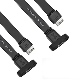 USB 3.1 Ön Panel Başlığı Uzatma Kablosu (2'li Paket), Tip E Erkek Tip C Dişi Kablo, Gen2 10Gbps Dahili Kablo  10