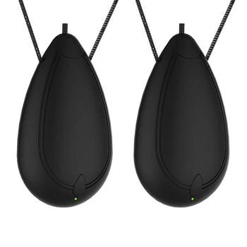 2X Mini Giyilebilir Hava Temizleyici, Kişisel Seyahat Boyutu Hava Temizleyici, Kolye ve Taşınabilir USB Şarj Duman Temizleyici Siyah  5
