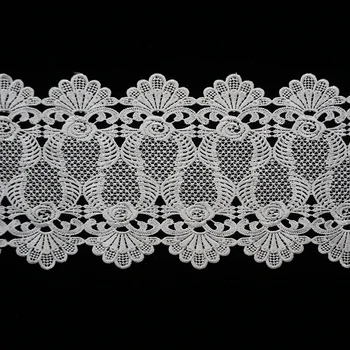 2 yard 20.5 cm Kapalı Beyaz Dantel Trimler Şerit Polyester Kostüm Süslemeler Ev Tekstili Dikiş Dantel Kumaş  10