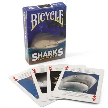 Bisiklet Köpekbalıkları Iskambil Kartları Poker Boyutu USPCC Sınırlı Sayıda Güverte Sihirli Kartları Sihirli Hileler Sahne Sihirbaz için  4