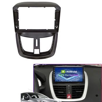 9 İnç Araba Fasya Ses Montaj Adaptörü Navigasyon Paneli Kitleri araç DVD oynatıcı Çerçeve Dashboard PEUGEOT 207 2002-2010 için  5