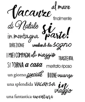 Italyan kelimeler Şeffaf Temizle Pullar / Silikon Mühürler için DIY scrapbooking fotoğraf albümü / Kart Yapımı 1311  1