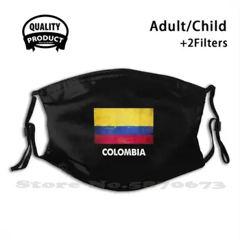 Kolombiya Bayrağı Tasarımı / Kolombiya Tasarımı Moda Koruyucu Maskeler Kolombiya Ülke Bayrağı Kolombiyalı  10
