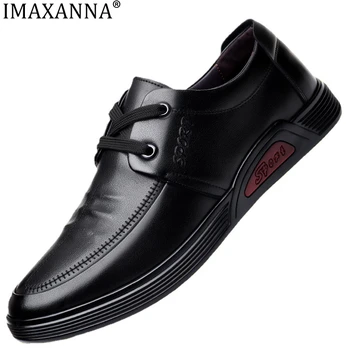 IMAXANNA Klasik erkek İş Dantel-Up Elbise Ayakkabı Yumuşak Taban Rahat Aşınmaya Dayanıklı rahat ayakkabılar Ziyafet Ayakkabı  10