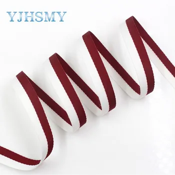 YJHSMY I-181103-117,10 yards/lot, 16mm Çift taraflı iki renkli çizgili şerit DIY el yapımı yay headdress hediye paketi malzemeleri  10