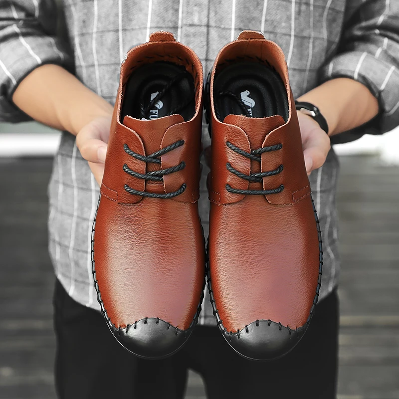 de hombre ayakkabı satış moda yeni zapatos rahat cuero erkek bahar sapatos erkekler Rahat 2020 nefes rahat siyah sapato