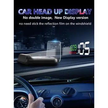Araba Head Up Display LED Ekran Hud Hız Projektör Aşırı Hız Uyarı Sistemi  10
