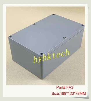 FA3: 188*120*78mm Su Geçirmez Alüminyum Bağlantı Kutusu Elektronik Terminal Mühürlü Diecast Metal Muhafaza Kutusu Konektörü açık  10